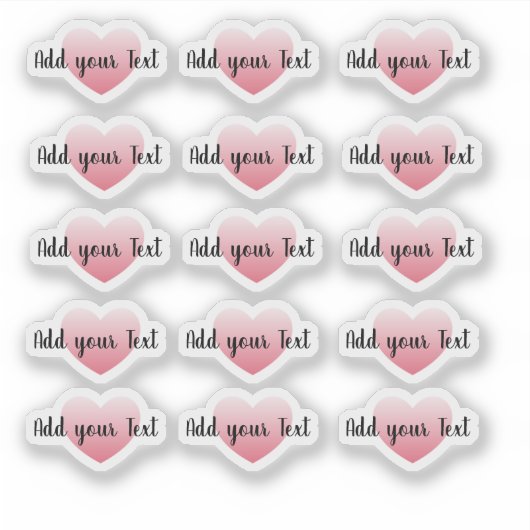 Add your text Heart message sticker (Voorkant)