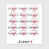 Add your text Heart message sticker (Vel)