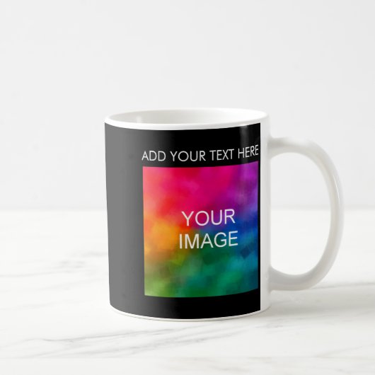 Add Your Text Image Photo Double Sided Mens Koffiemok (Rechts)