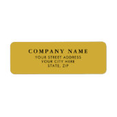 Add Your Text - Personalized M Gold Return Address Etiket (Voorkant)