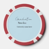 add your text simple graduate add school name cong poker chips (Achterkant)