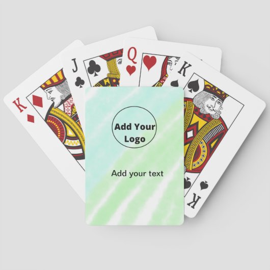 add your text simple minimal custom add your logo  pokerkaarten (Achterkant)