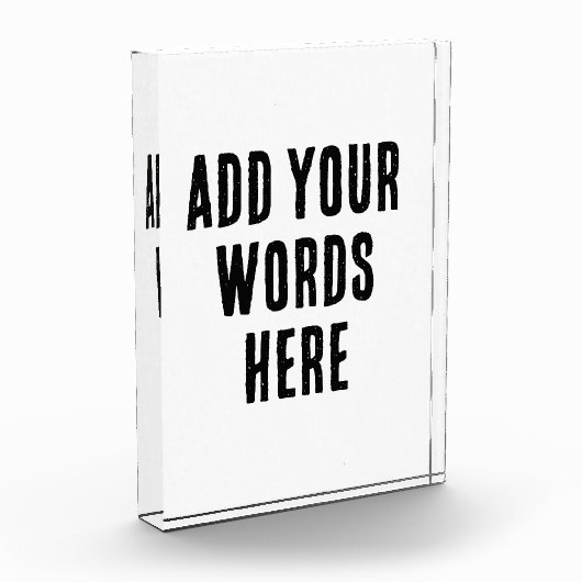 Add Your Words Here Custom Customized Personalized Fotoblokken (Links)