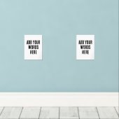 Add Your Words Here Custom Customized Personalized Muurkunst Sets (Houten vloer)