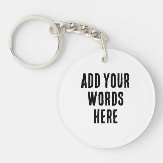 Add Your Words Here Custom Customized Personalized Sleutelhanger