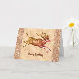 Addax - Antelope Birthday tegen Wild Crazy Friend Kaart