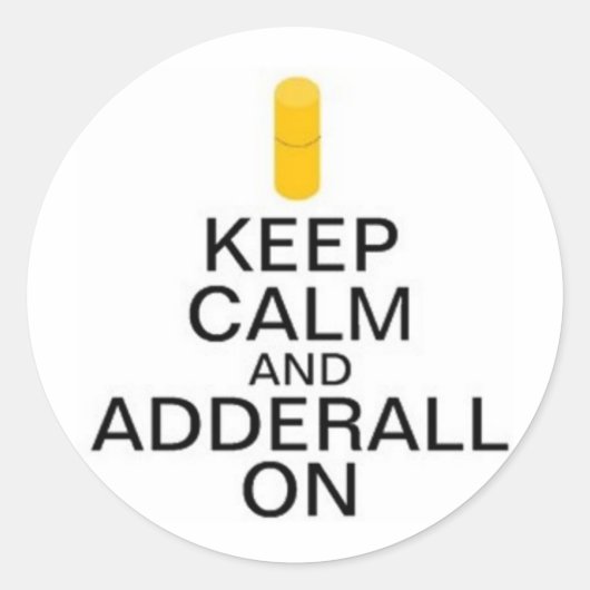 Adderall-Stickers Ronde Sticker (Voorkant)