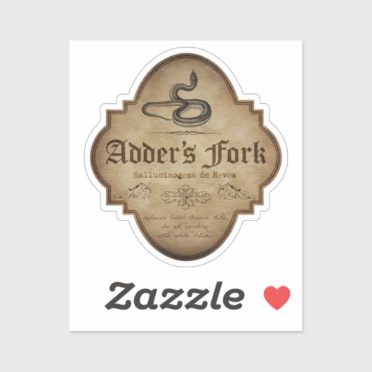 Adder's Fork Apothecary DC Sticker (Vel)