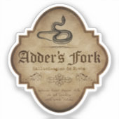 Adder's Fork Apothecary DC Sticker (Voorkant)