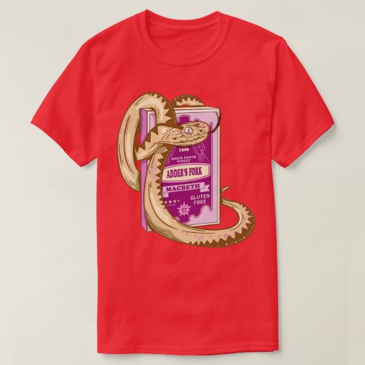 Adders Fork Macbeth Shakespeare T-shirt (Design voorkant)