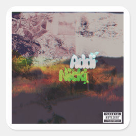 Addi Nicki Album Hoogwaardige Kunstwerk Vierkante Sticker