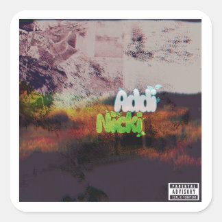 Addi Nicki Album Hoogwaardige Kunstwerk Vierkante Sticker