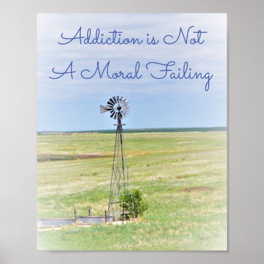 Addicatie is geen moreel falend Poster (Voorkant)