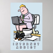 Addicatie voor computer, internet en sociale media poster (Voorkant)
