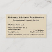 Addication Psychiatrist Services Appointment Card Afsprakenkaartje (Voorkant)