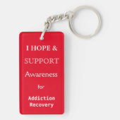 Addication Recovery Angel Awareness Ribbon Sleutel Sleutelhanger (achterkant)
