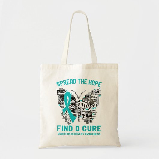 Addication Recovery Awareness Month Ribbon Gifts Tote Bag (Voorkant)