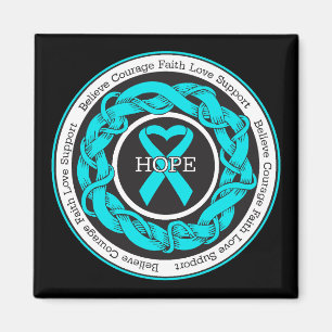 Addication Recovery Hope Intertwined Ribbon Magneet