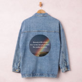 Addication Recovery Inspirerend Quote Rainbow Denim Jacket (Hangar)
