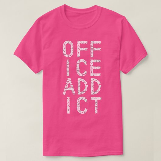 Addict bestuursassistent Kantoor T-shirt (Design voorkant)