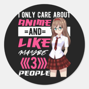 Addicted Anime Girl Otaku Cute Manga Ronde Sticker