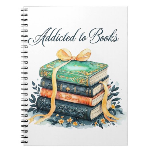 Addicted to books - schrift notitieboek (Voorkant)