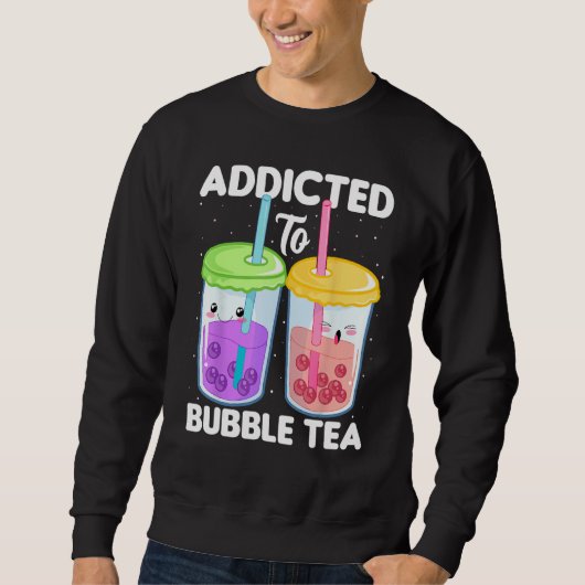 Addicted to Bubble Tea  Boba Costumes Bubble Tea Trui (Voorkant)