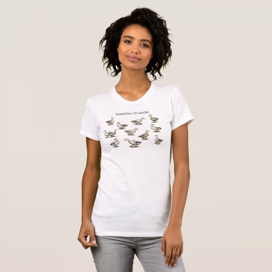 Addicted to Ducks T-Shirt (Voorkant volledig)
