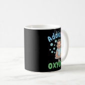 Addicted To Oxygen Baby Funny Bubbles Quote Gift  Koffiemok (Voorkant rechts)
