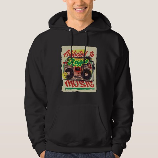 Addicted to Reggae Music Rastafari Religion Rastaf Hoodie (Voorkant)