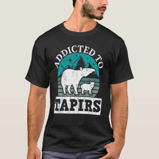 Addicted To Tapirs Wildlife Animal Zookeeper T-shirt (Voorkant)