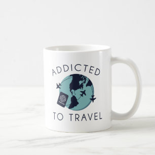 Addicted To Travel Koffiemok
