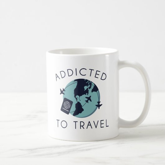 Addicted To Travel Koffiemok (Rechts)