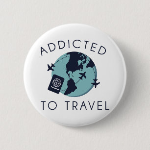 Addicted To Travel Ronde Button 5,7 Cm