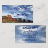 Addiction Counseling Schilderachtig woestijnachter Visitekaartje (Voorkant / Achterkant)