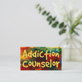Addiction Counselor in Paint Visitekaartje (Staand voorkant)