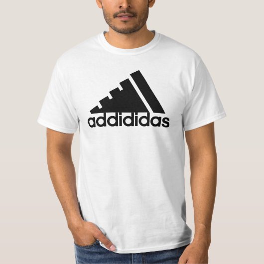 Addididas (wit) t-shirt (Voorkant)