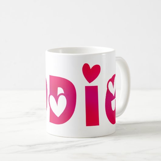 Addie in het hart koffiemok (Voorkant rechts)
