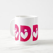 Addie in het hart koffiemok (Voorkant links)