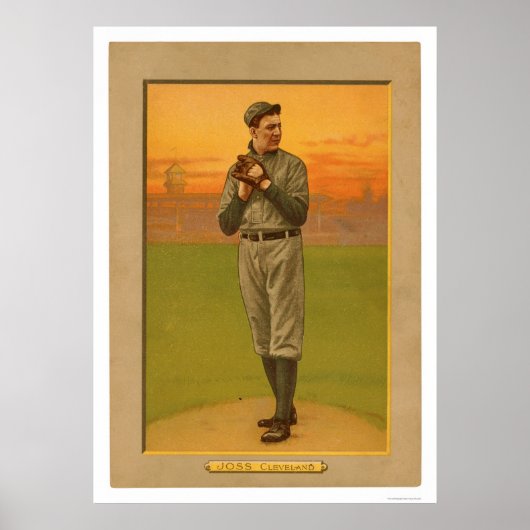 Addie Joss Cleveland Baseball 1911 Poster (Voorkant)