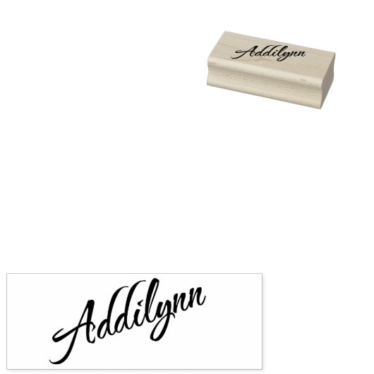 Addilynn voornaam cursief script rubberstempel (Gestempeld)
