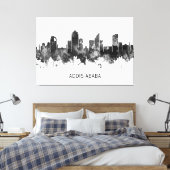 Addis Ababa Ethiopia skyline BW Canvas Afdruk (Insitu (Slaapkamer))
