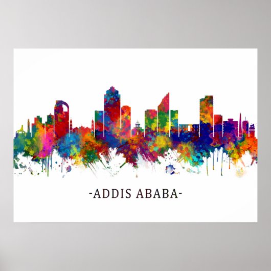 Addis Ababa Ethiopia skyline Poster (Voorkant)