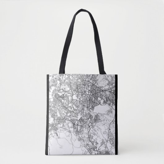 Addis Ababa Ethiopië Kaart Tote Bag (Voorkant)