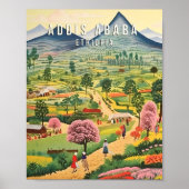 Addis Ababa Ethiopië Poster Kunstprint, Bekende St (Voorkant)