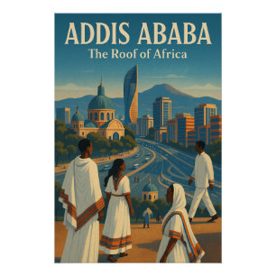 Addis Ababa, Ethiopië Reizen in 2026 Perfect Poster