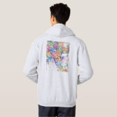 Addis Ababa Ethiopië Stad Kaart Hoodie (Achterkant volledig)
