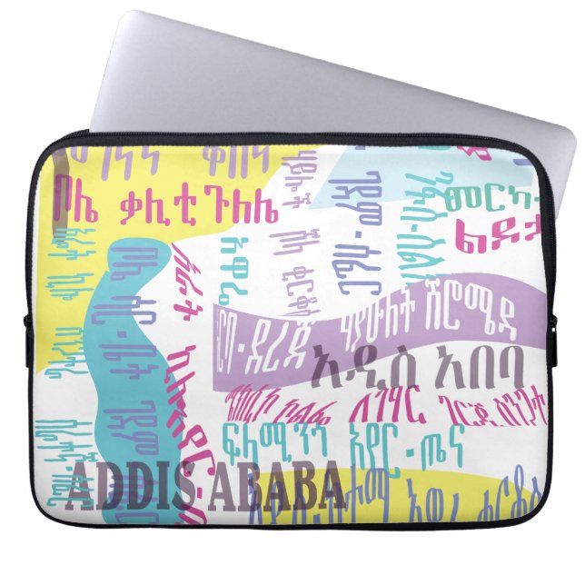 Addis Ababa Sefer Laptop Sleeve (Voorkant)