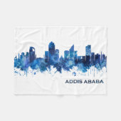 Addis Abeba Ethiopia skyline Blue Fleece Deken (Voorkant (Horizontaal))