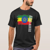 Addis Abeba Ethiopia vlag voor Ethiopische Mannen  T-shirt (Voorkant)